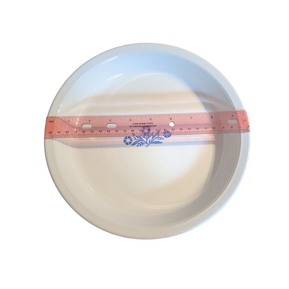 Vintage Corning Ware Blue Cornflower P-309 9" x 1 1/4" Pie Plate Baking Dish - Picture 3 of 4